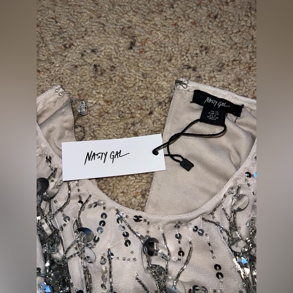 Nasty Gal White Sequin Blouse - Picture 9 of 9